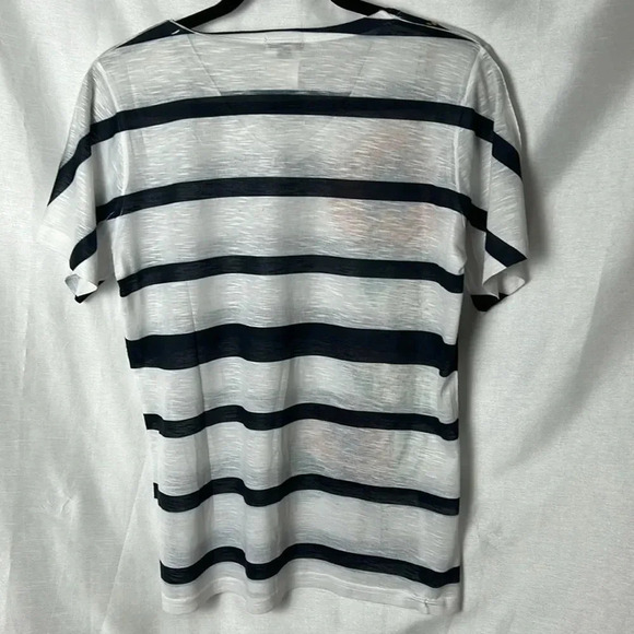 Y2K,vtg, NEW, MOFFI top,beaded floral, striped,sheer,feminine,cottagecore,boho - Picture 5 of 13